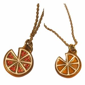 Reversible orange slice necklace